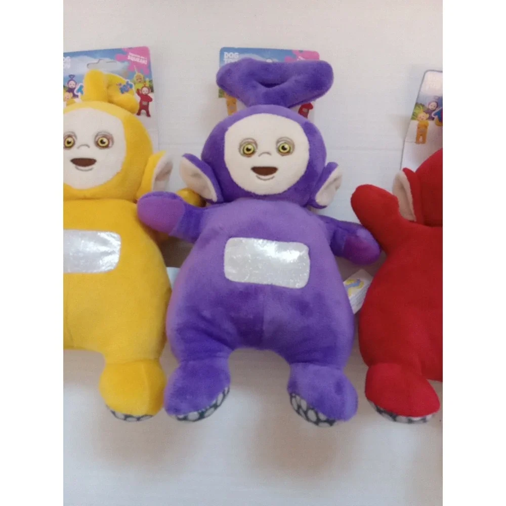 Teletubbies Red Purple Yellow Plush Squeaky Fun Playful Dog Toy Bundle‎